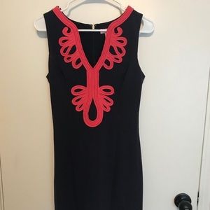 Lilly Pulitzer knit Janice Shift Dress, navy, sz S